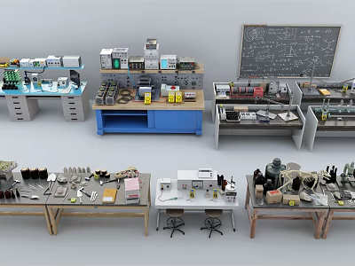Modern Experiment Table 3d model
