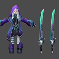 Game and Movie Character Designs with Varied Outfits Weapons and Armor