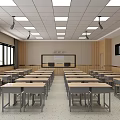 Modern Classroom Recording and Broadcasting Classroom 3d model