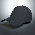 Dark Gray Classic Solid Color Baseball Cap With Curved Brim Fabric Material And Soft Lighting 3d model