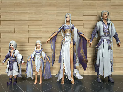 Modern Game Characters 3d model Modern Game Characters 3d model