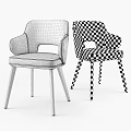Modern Pink And Green Velvet Dining Chairs With Hollow Backrest And Golden Legs