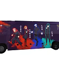 Meituan Commercial Delivery Vehicle With Anime Character Design And Purple Exterior