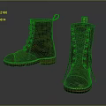 Brown Leather Work Boots With Laces Stitching Details And Rubber Sole Design