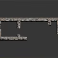 Ancient Great Wall 3D Model With Stone Fortress Walls And Crenellations