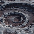 alien terrain mountain range mountain alien crater crater continent 3d model