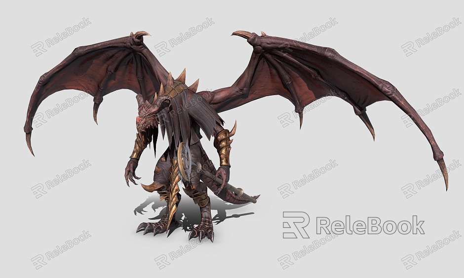 Black Dragon Man Dragon Archer model