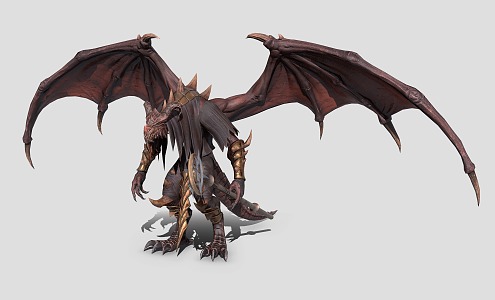 Black Dragon Man Dragon Archer 3d model