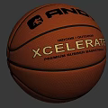 Spalding Orange Basketball With Bold Black Stripes And Textured Surface 3d model