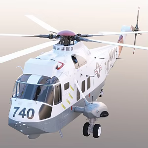 Modern Helicopter Navy Helicopter 3d model