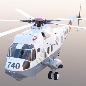 Modern Helicopter Navy Helicopter 3d model