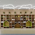 Chinese Style Hotel Lobby With Wooden Furniture Reception Desk And Ceiling Character Decorations