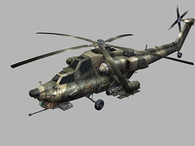 Helicopter Mi28NE Helicopter Attack Helicopter Gunship Low Face Number Low Model Simple Model Game Sub-era Film and Television Level Super Realism 3d model