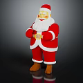 Classic Santa Claus Figure Wearing Red Suit White Beard And Brown Boots
