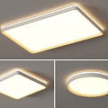 Modern Ceiling Light with Square and Round Shapes Bright Illumination for Home Interiors