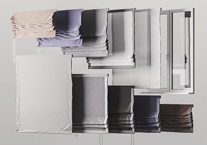 Modern Roman Curtain Roman Curtain 3d model