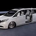 White Modern MPV With Open Doors Spacious Interior And Alloy Wheels 3d model