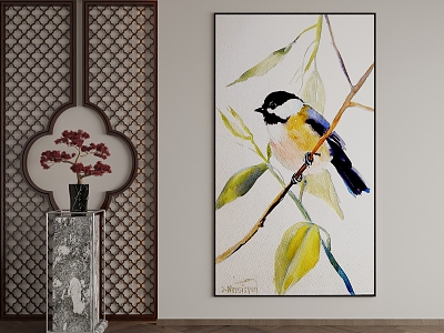 New Chinese Decorative Painting 3d model