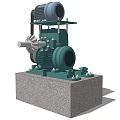 modern speed reducer transmission gear reducer 3d model