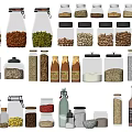 Glass Spice Jars With Lids Transparent Design For Kitchen Spices Grains And Beans Storage