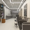 Modern Storefront With Glass Doors And Interior Furniture Display Showcase