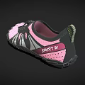 Pink Sporty Shoes With Mesh Design Black Laces And Breathable Non Slip Sole