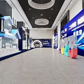 HITACHI Home Appliances Exhibition Display In Modern Hall With Chandelier And Decorative Sculpture