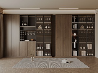 Modern Italian Light Luxury Wine Cabinet Ornaments 3d model