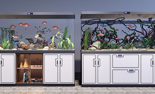 New Chinese Fish Tank Aquarium 3d model