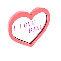 Illuminated Large Red Heart Display With I LOVE BAKU Text And Silhouette Figure
