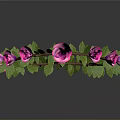 Elegant Circular Plant Wreath Adorned With Pink Roses And Green Leaves For Decoration