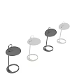 Modern White And Black Floor Lamps With Dome Shaped Shades For Home Decor
