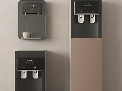 Modern Home Water Dispensers With Wall Mounted And Floor Standing Designs And Temperature 3d model