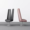 Modern Sleek Leisure Chairs In Blue And Pink With Tall Legs Design