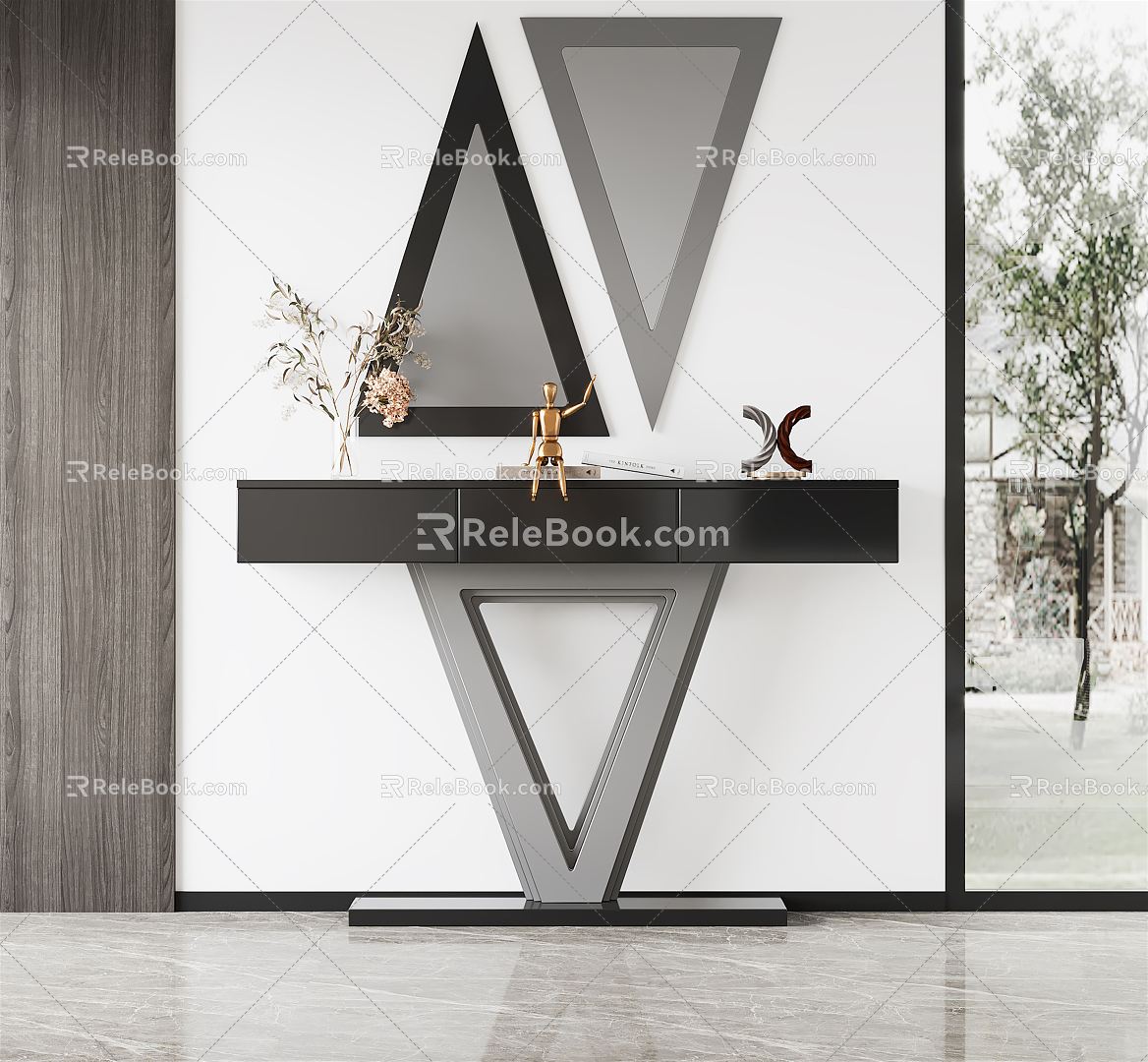 Modern Entrance Cabinet 3d model