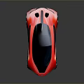 Red Sports Car With Sleek Streamlined Design Black Roof And Large Alloy Wheels