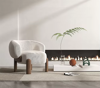 Modern single sofa 3d model