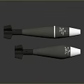 Military Bombs with Gray Bodies Silver Noses Tail Fins and Structural Markings