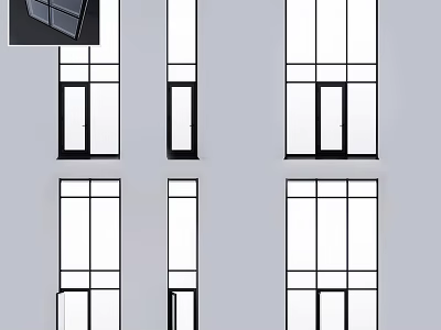 Modern Casement Windows With Aluminum Frames And Energy Efficient Design 3d model