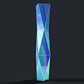 Modern Column Designs Featuring Geometric Shapes Colorful Accents And Transparent Elements 3d model
