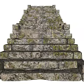 Old Slab Steps Modern Stone Steps Country Stone Steps Old Strip Stone Block Stone Old Slab Green Slab 3d model
