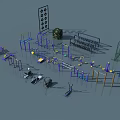 Outdoor Sports Equipment Including Parallel Bars Horizontal Bars Climbing Frames And Exercise Machines
