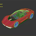 Pink Sports Car With Sleek Aerodynamic Design And Reflective Glossy Surface Finish
