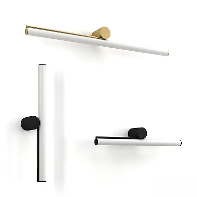Minimalist Modern Wall Lamps With Sleek Metal Base And White Shade For Contemporary Home Lighting 3d model
