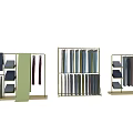 Modern Retail Display Shelves With Multi Tier Racks And Hanging Clothing Rods