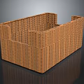 Brown Woven Storage Basket With Intricate Texture For Home Organization