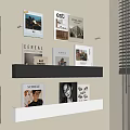 Modern Bookshelf Books Book Decorations 3d model