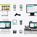 Assorted Retail POS Equipment Including Cash Registers Barcode Scanners And Receipt Printers