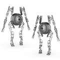 Smart Machines Featuring Mechanical Frames Spherical Bodies And Multiple Limbs 3d model