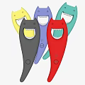 Colorful Cartoon Animal Design Bottle Openers with Smile Face and Teeth for Home Kitchen Use